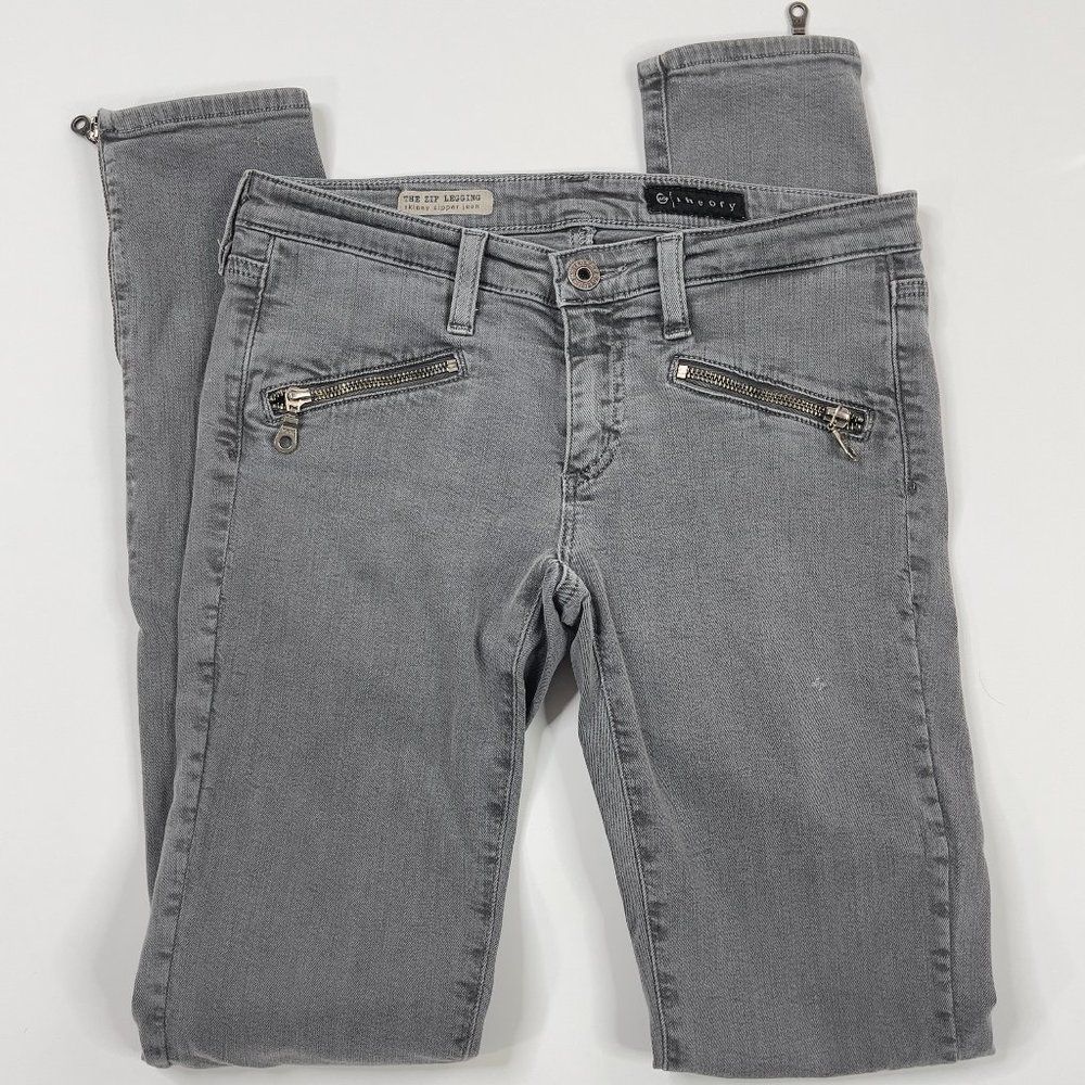 AG Adriano Goldschmied Theory The Zip legging Skinny Zipper Jeans